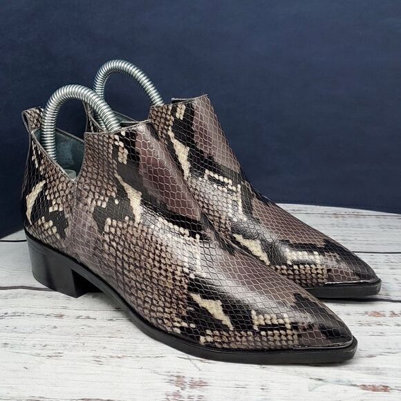 marc Fisher | EUC Mlyamir Snake Ankle boots Booties Size 5 - Picture 5 of 9